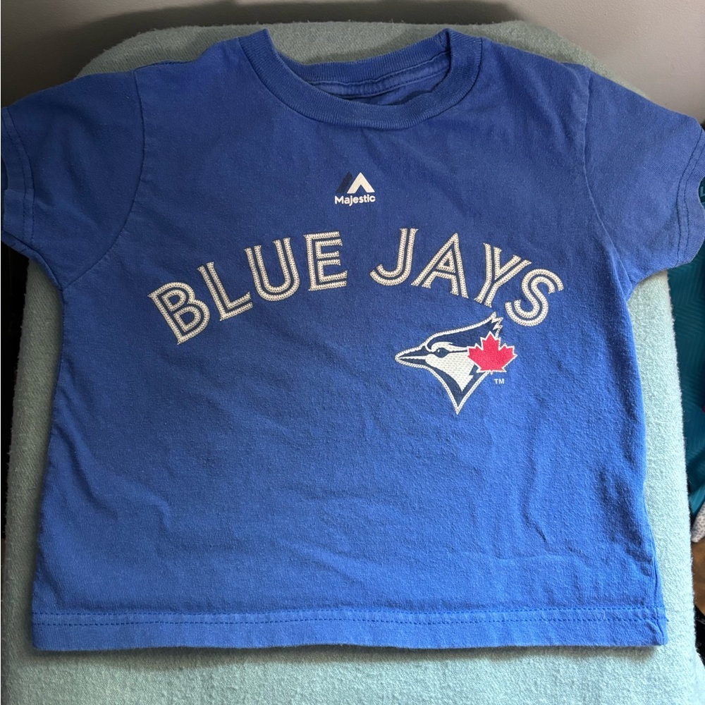 Kids Donaldson Blue Jays Tee - Blue with White Accents